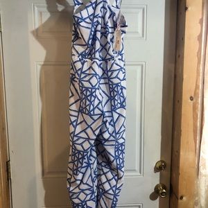 Vineyardvines bamboo lattice halter jumpsuit